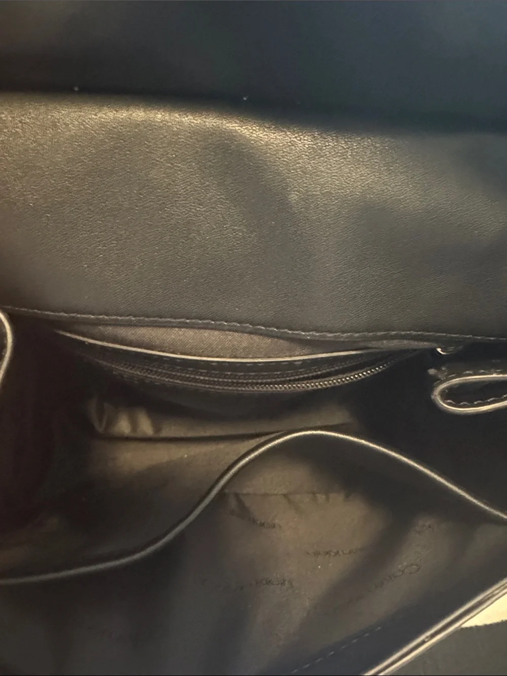 Calvin Klein Black and Brown Snake-Embossed Satchel with Silver-Tone Hardware